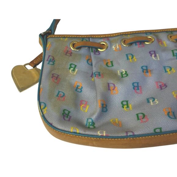 Vintage Y2K DOONEY & BOURKE Rainbow Monogram Logo Mini Purse Shoulder Bag - Picture 9 of 12
